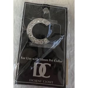 Pet Collar “L” Bling Rhinestone By Dicken’s Closet Use With 18mm Pet Collar